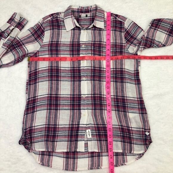 𝅺roots Plaid Linen Blend Long Sleeve - Picture 10 of 11